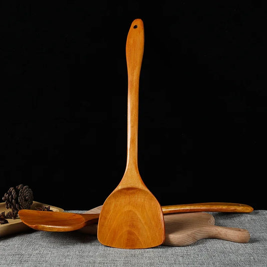 Spatule en Bois à Long Manche