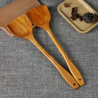 Spatule en Bois à Long Manche