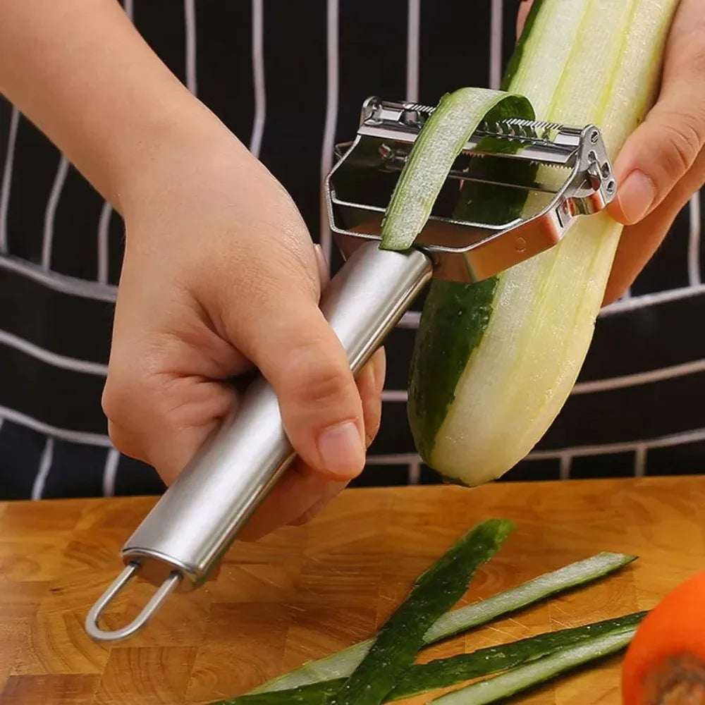 Econome Éplucheur de Légumes en Acier Inoxydable à Double Tête